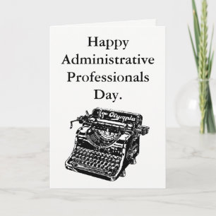 Happy Administrative Professionals Day. Holiday Card