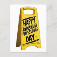 Happy Administrative Professionals Day yellow sign