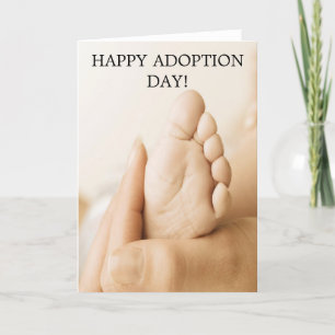 HAPPY ADOPTION  DAY! baby foot card