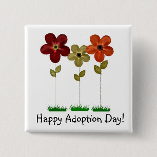 happy adoption day button