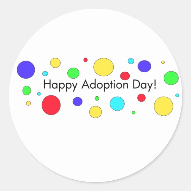 Happy Adoption Day! Sticker (Front)
