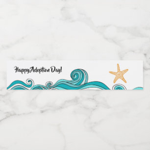 Happy Adoption Day Water Bottle Label