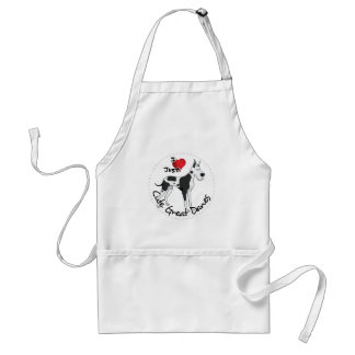 Happy Adorable Funny & Cute Great Dane Dog Standard Apron