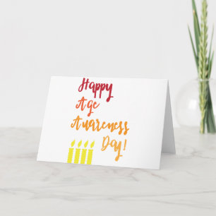 Happy age awareness day funny birthday card