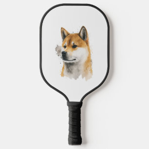 Happy Akita Dog Pickleball Paddle
