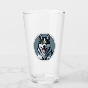 happy Alaskan Malamute Puppy  Glass