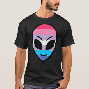Happy Alien Bigender Flag T-Shirt