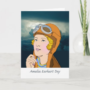 Happy Amelia Earhart Day, Aviatrix, Female Pilot Card
