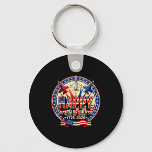 Happy american 1776 2026 usa patrioctic 4th of jul key ring