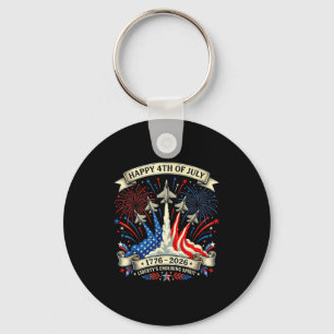 Happy american 1776 2026 usa patriotic 4th of july key ring