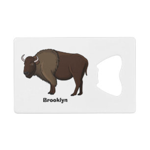 Happy American bison buffalo illustration