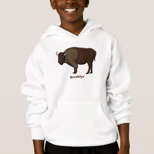 Happy American bison buffalo illustration