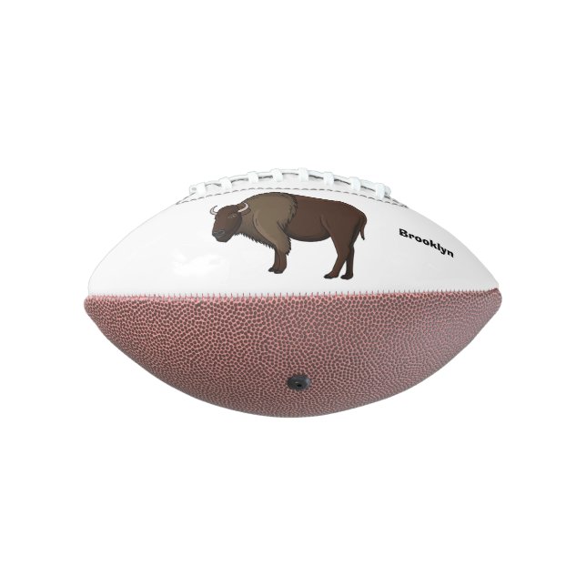 Happy American bison buffalo illustration American Football (Rotated 270)