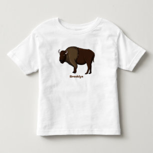 Happy American bison buffalo illustration Toddler T-Shirt