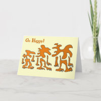 Happy Amoeba Design Greeting Card!