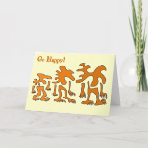Happy Amoeba Design Greeting Card! Card