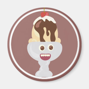 Happy and Cute Sundae Pal Magnet