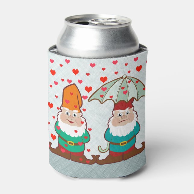Happy and Grumpy Gnomes Can Cooler (Can Front)