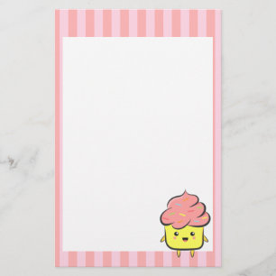 Happy and Kawaii cupcake with colourful sprinkles Stationery