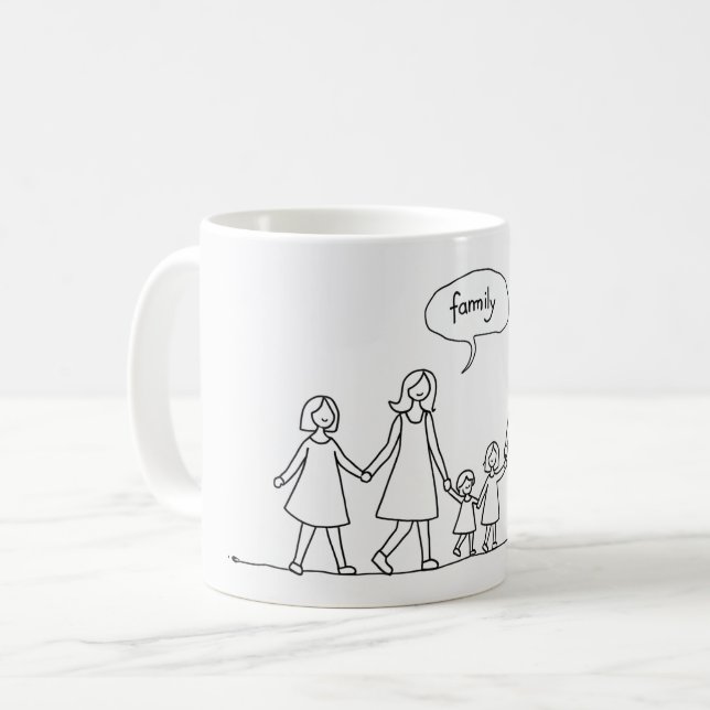 Happy and loving family mug (Front Left)