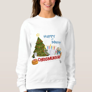 Happy and Merry Chrismukkah Interfaith Holiday Art Sweatshirt