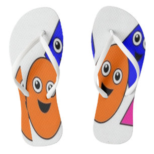 happy and smile flip flops