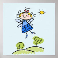 Happy Angel Fairy Jumping and Dancing Outside