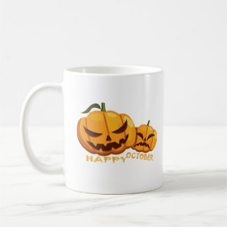 happy angry pumpkin  coffee mug