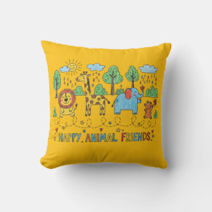 Happy Animal Friends Cushion