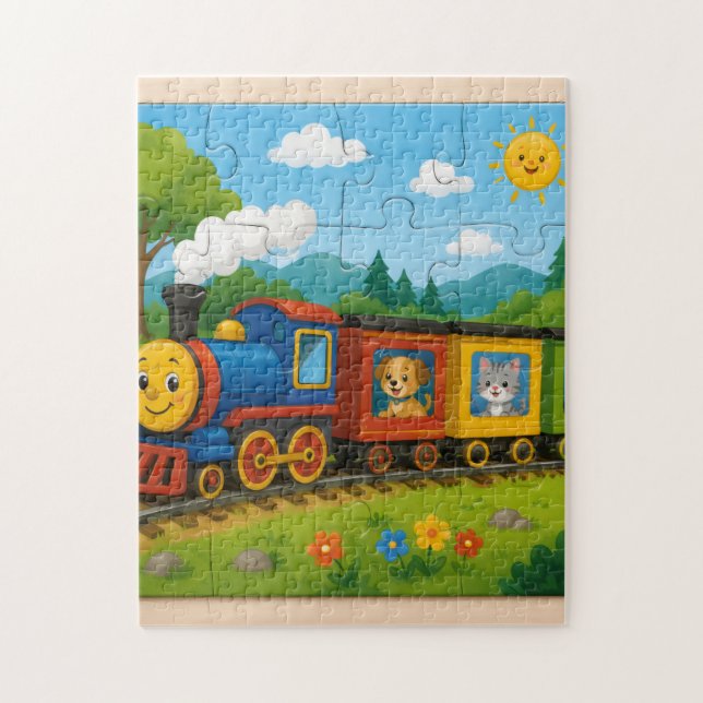 Happy Animal Train Puzzle Adventure (Vertical)
