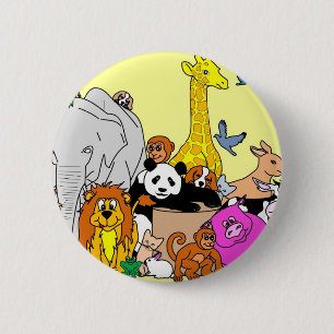 Happy Animals 6 Cm Round Badge