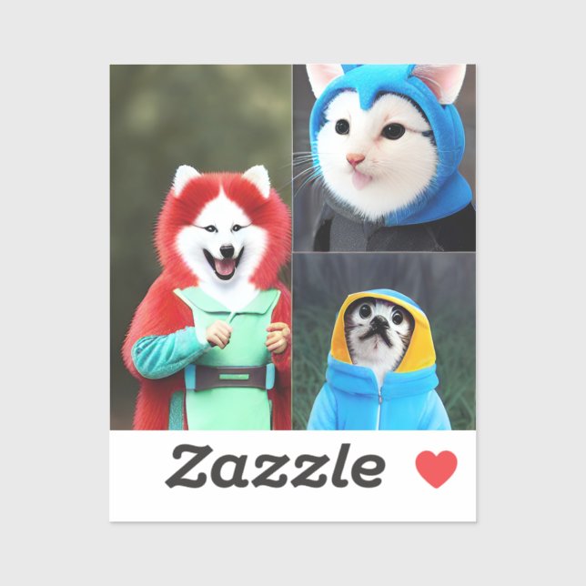 Happy Animals in Funny Costumes #1 (Sheet)