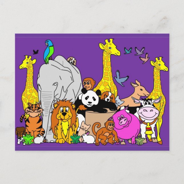 Happy Animals Postcard (Front)
