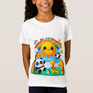 Happy Animals Under the Rainbow T-Shirt