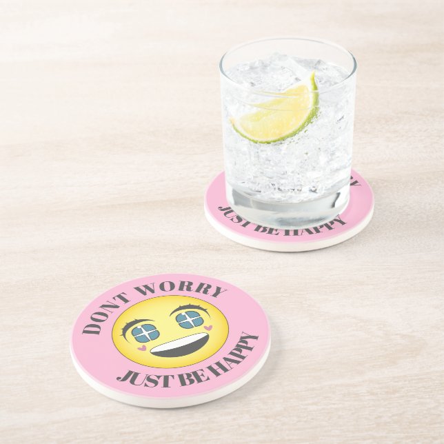 Happy anime face coaster (Side)