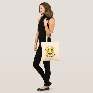 Happy anime face tote bag