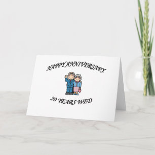 HAPPY ANNIVERSARY 20 YEARS CARD