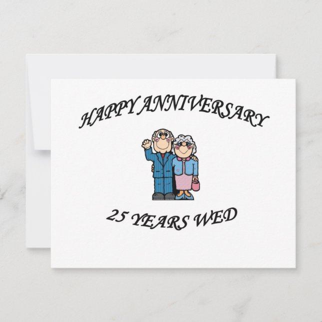 HAPPY ANNIVERSARY 25 CARD (Front)