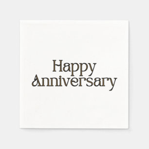 Happy Anniversary 3 Ply Napkins