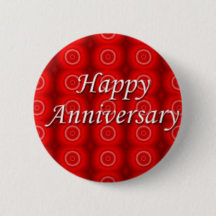 Happy Anniversary 6 Cm Round Badge