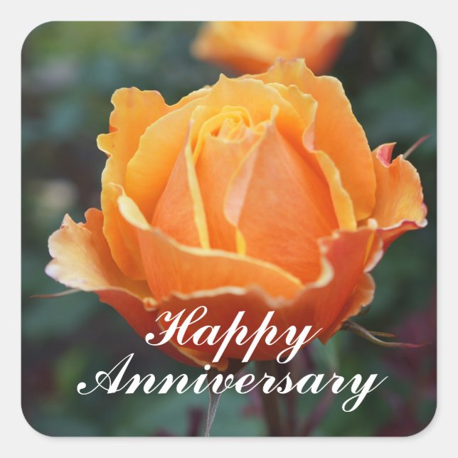 Happy Anniversary About Face Rose #1 Stickers (Front)