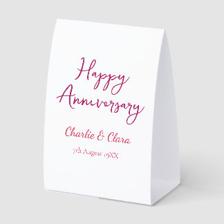  Happy anniversary add name pink bold name date si