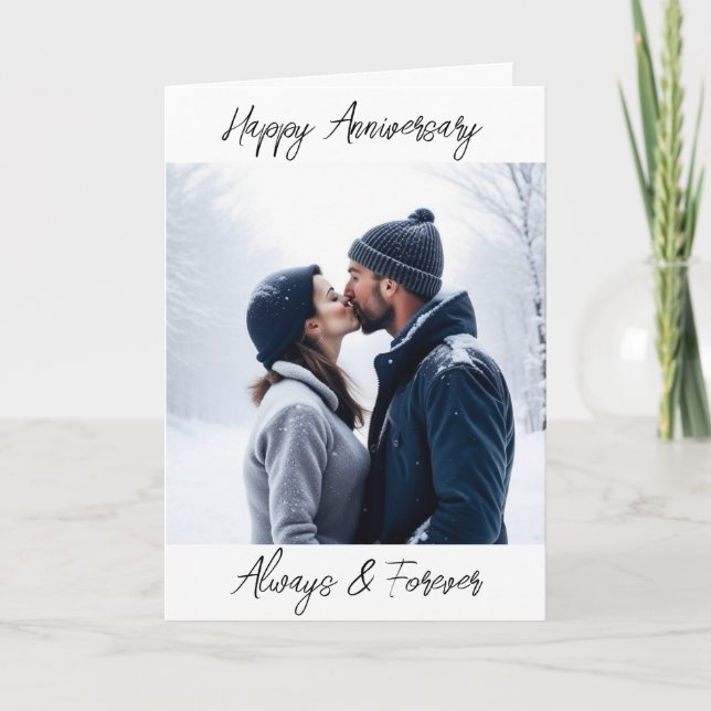 Happy Anniversary Always and Forever Personalised  Card (Front)