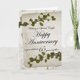 Happy Anniversary as you Celebrate 65 Years Togeth Card