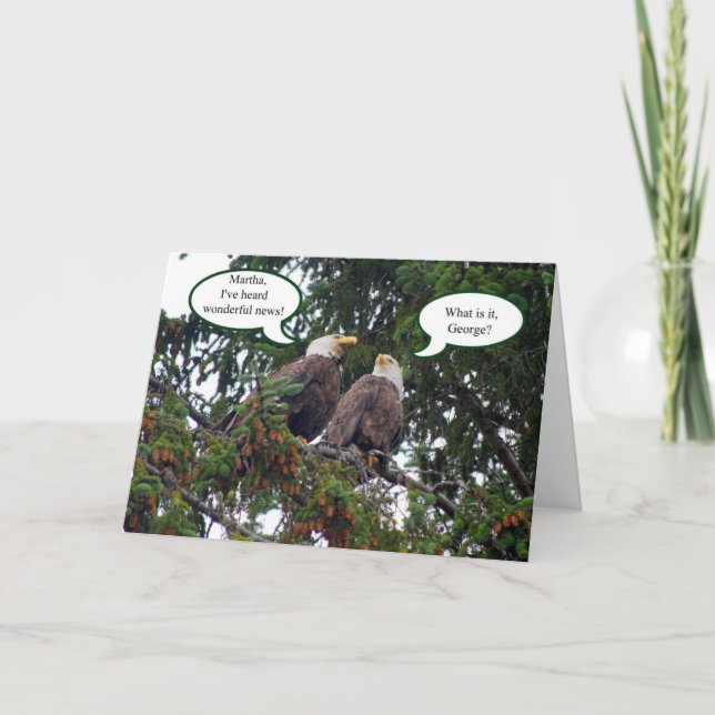 Happy Anniversary, Bald Eagles Card (Front)