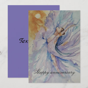 Happy anniversary Ballerina Invitation