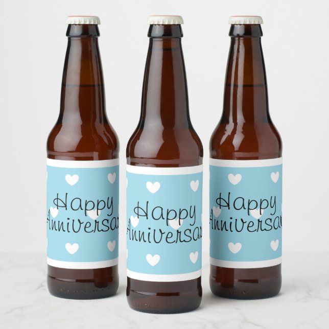 Happy Anniversary beer labels by dalDesignNZ (Bottles)