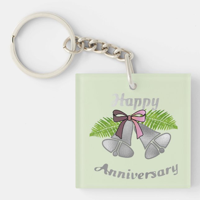 Happy Anniversary Bells: Key Ring (Front)
