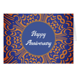 Happy Anniversary Blue and Orange