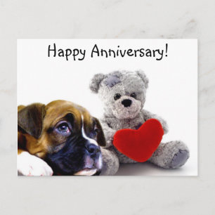 Happy Anniversary Boxer Greeting Card